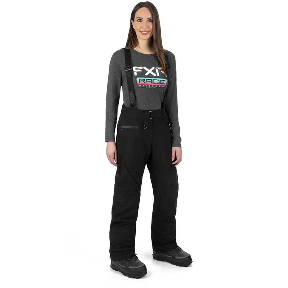 FXR Vertical Pro Insulated Softshell Snowmobile Pants Black