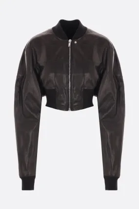 Girdered nappa bomber jacket