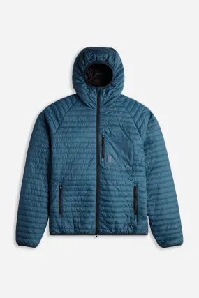 Global Puffer Hoodie M Pond Blue