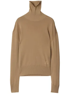 high-neck wool jumper