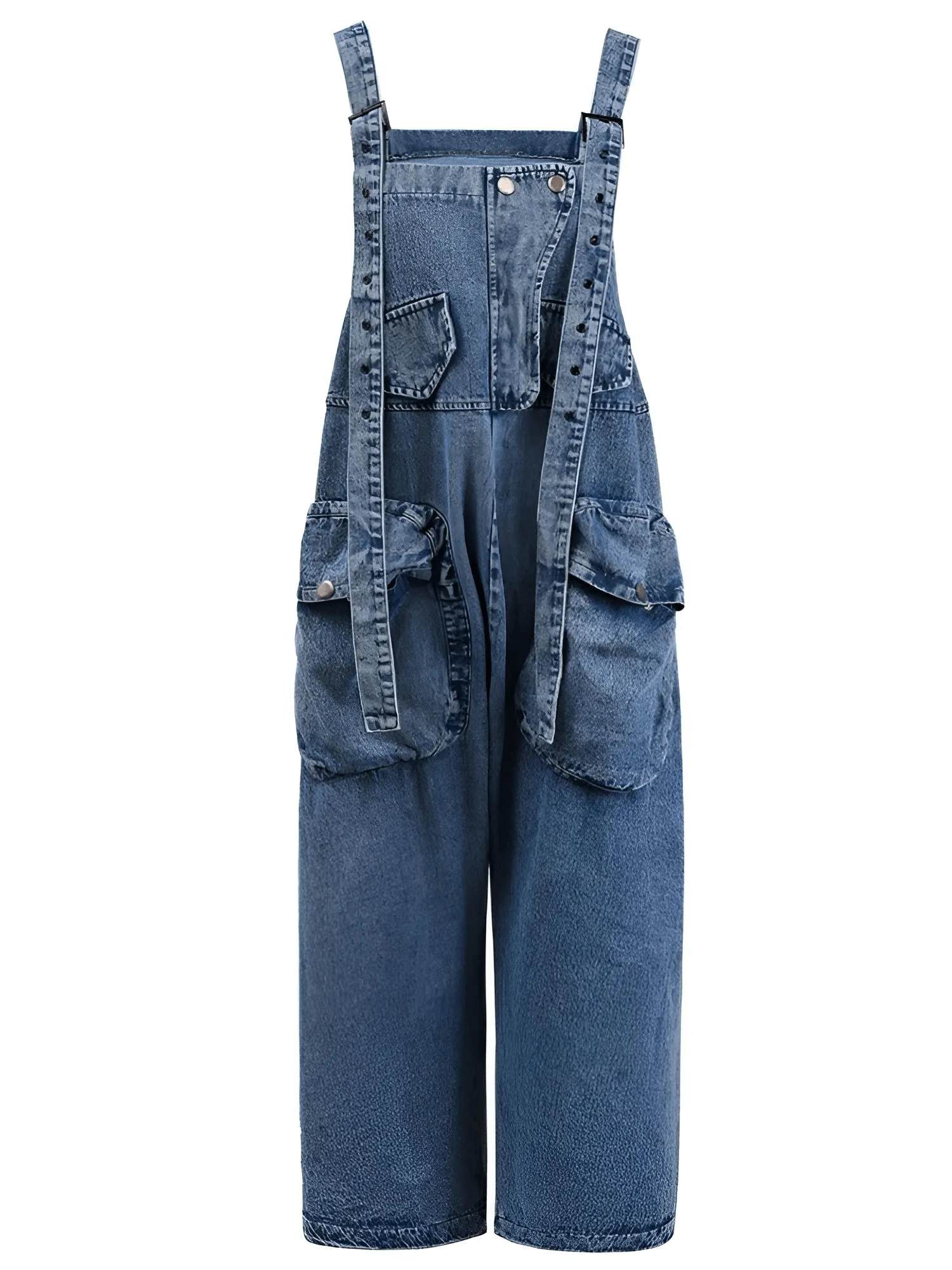 High Waist Women's Denim Overalls Black Pocket Trousers New Loose Fit Pants Women Fashion Spring Autumn