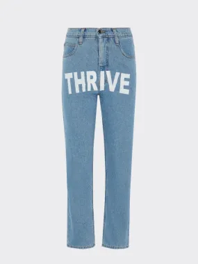 High Waisted Organic & Recycled Thrive Blue Jeans