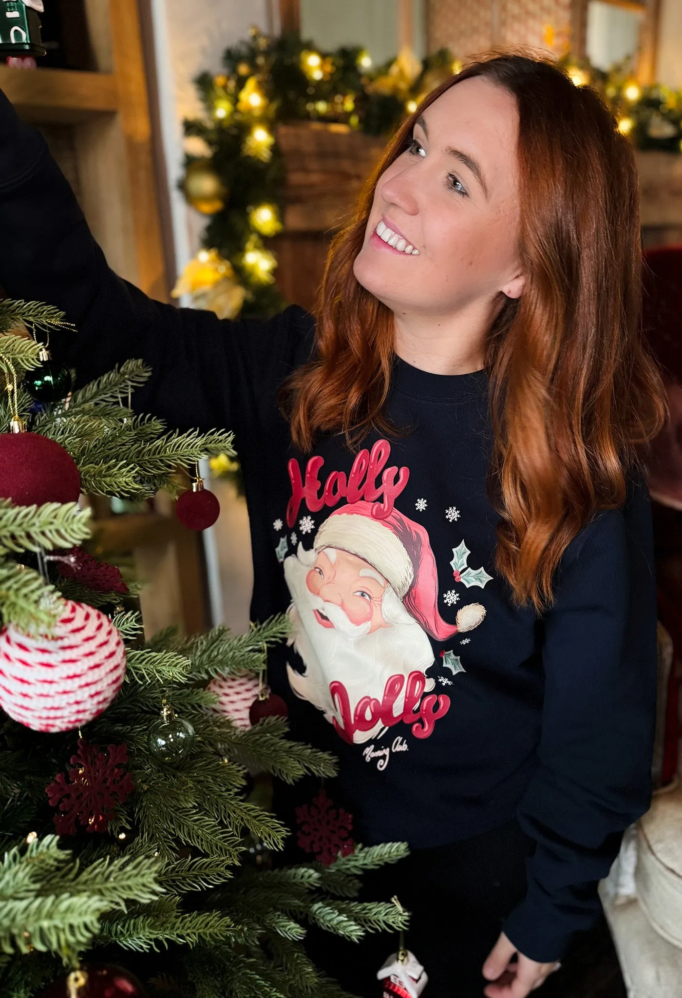 Holly Jolly Santa Organic Cotton Sweatshirt