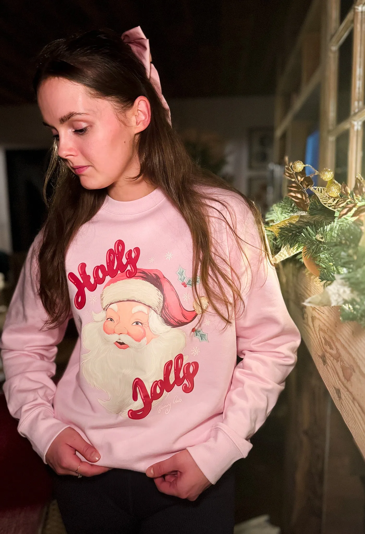 Holly Jolly Santa Organic Cotton Sweatshirt