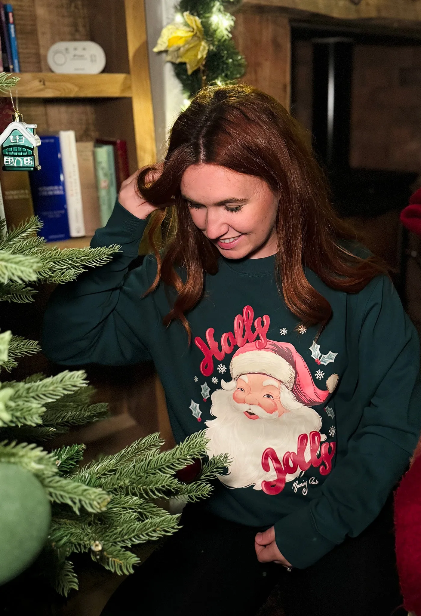 Holly Jolly Santa Organic Cotton Sweatshirt