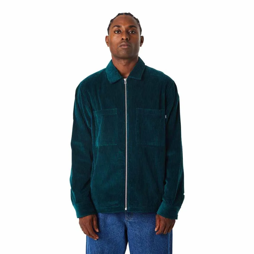 Huf Two Tone Corduroy Zip Shacket Sycamore