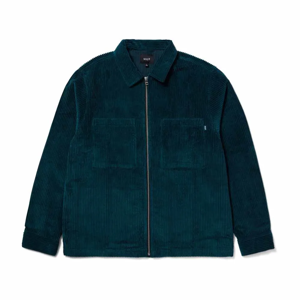 Huf Two Tone Corduroy Zip Shacket Sycamore