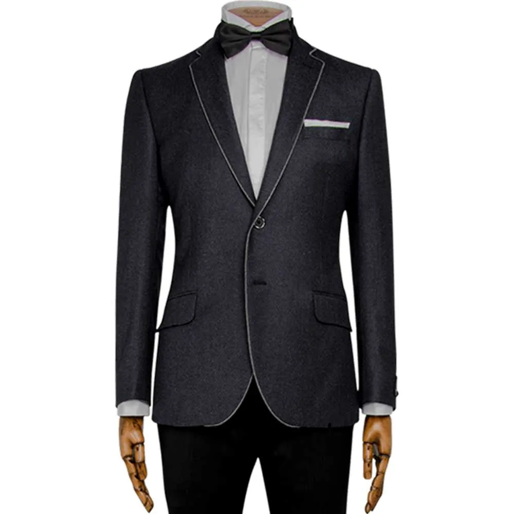 Indigo Diamond Weave Dinner Jacket