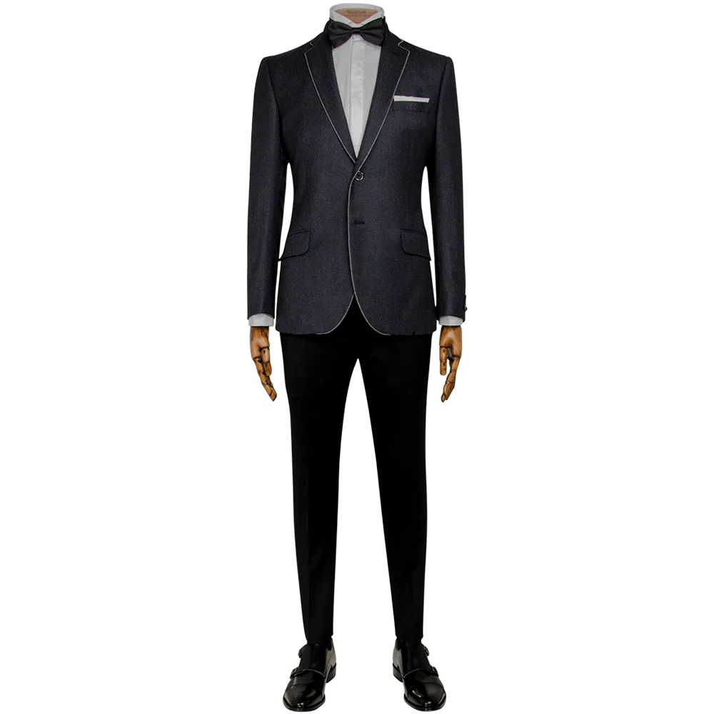 Indigo Diamond Weave Dinner Jacket