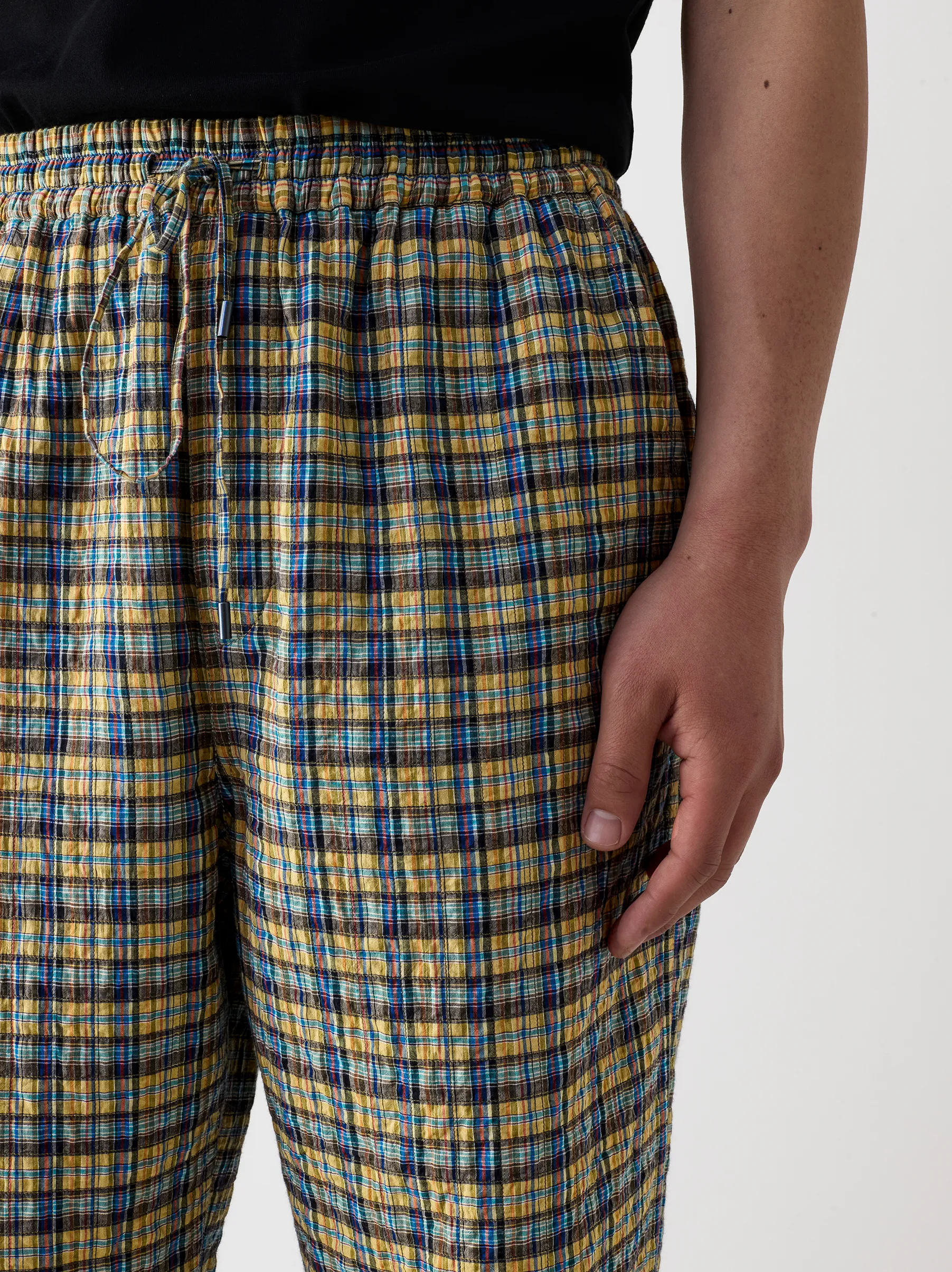 IT.024.14.89 PADDED PLAID DRAWSTRING PANTS