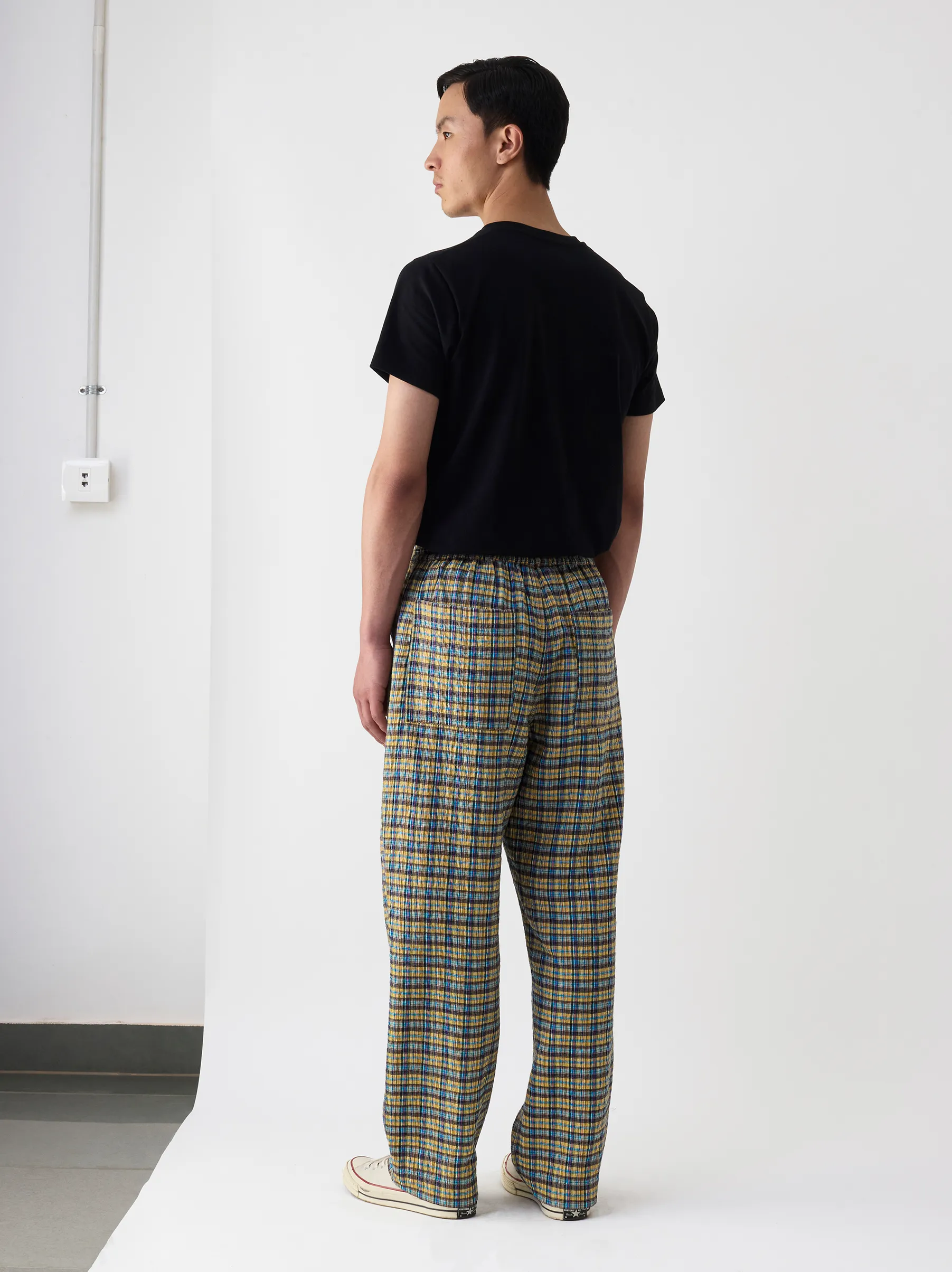 IT.024.14.89 PADDED PLAID DRAWSTRING PANTS