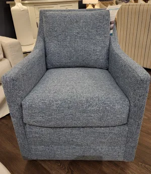 Jeffrey Swivel Chair " Bestseller" Cashmere Denim Fabric (1 in stock) Promo