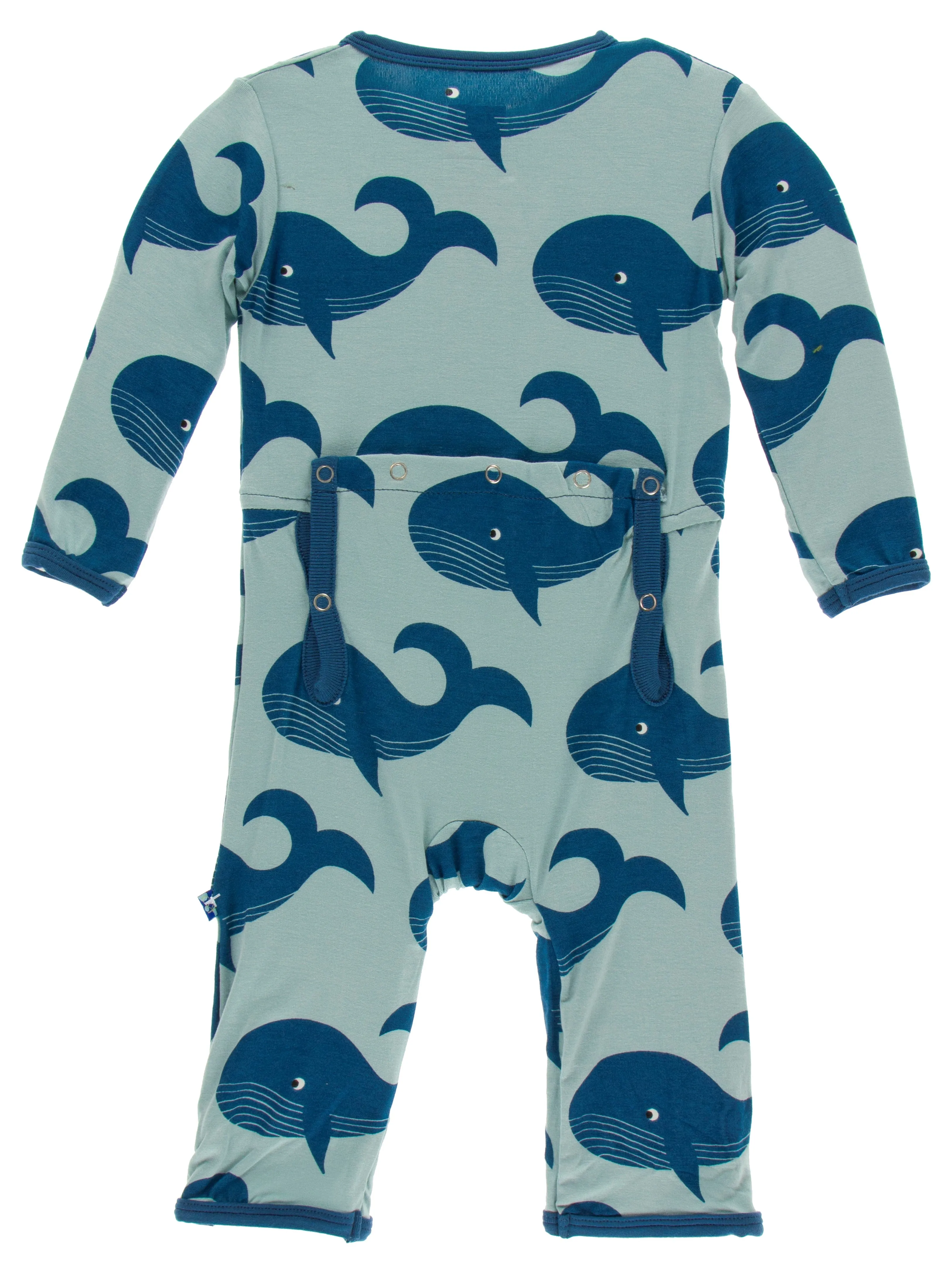 KicKee Pants Jade Whales Coverall with Zipper