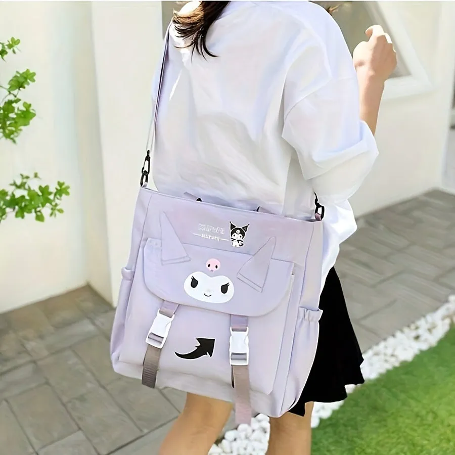 Kuromis Large Capacity Charm - Fashionable & Portable Crossbody Tote Bag with Adorable Cartoon Design, Perfect Cute Shoulder Bag for Everyday Style