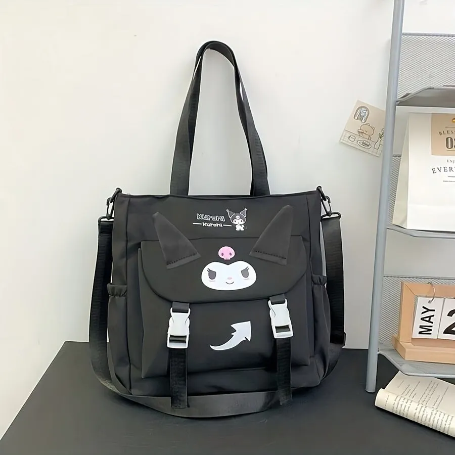 Kuromis Large Capacity Charm - Fashionable & Portable Crossbody Tote Bag with Adorable Cartoon Design, Perfect Cute Shoulder Bag for Everyday Style