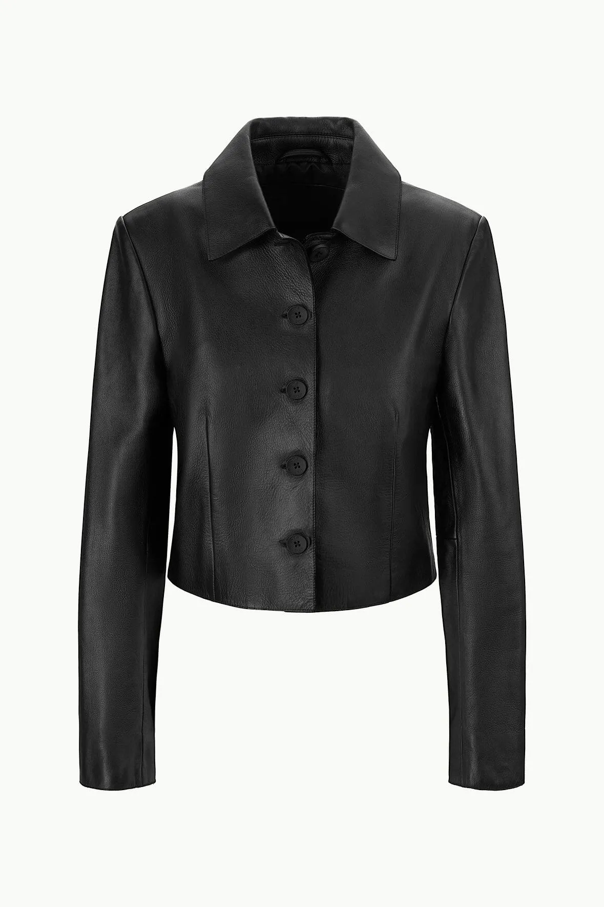 LEATHER MARINO JACKET | BLACK