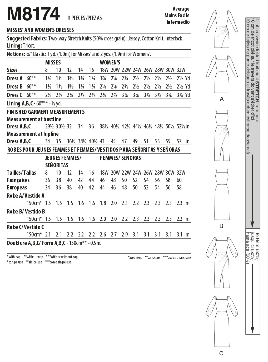 McCall's Pattern M8174 Misses' & Women's Dresses