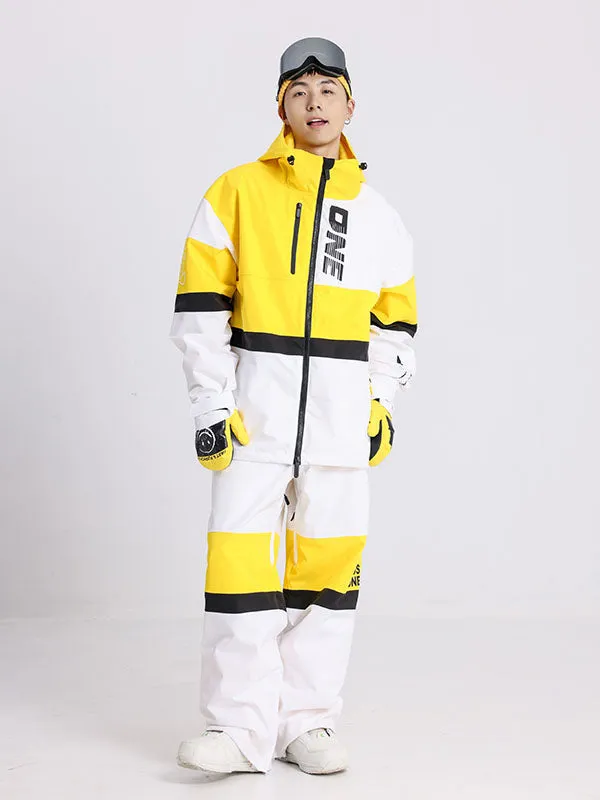 Men's Cosone Winter Forward Colorblock Snow Jacket & Pants Set