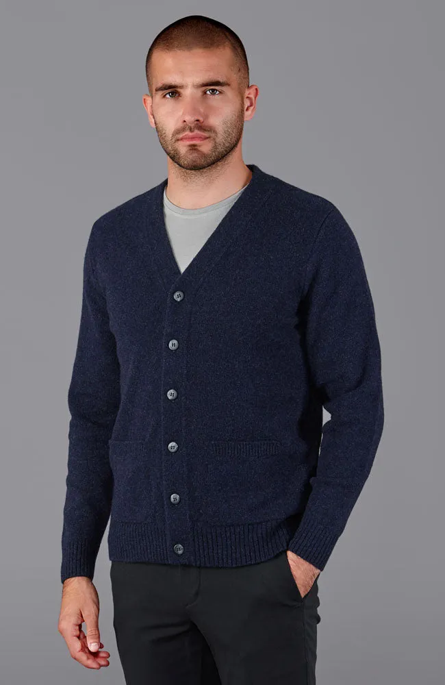 Mens Lambswool Two Pocket Cardigan