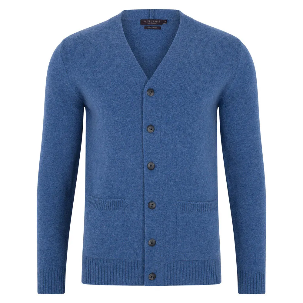 Mens Lambswool Two Pocket Cardigan