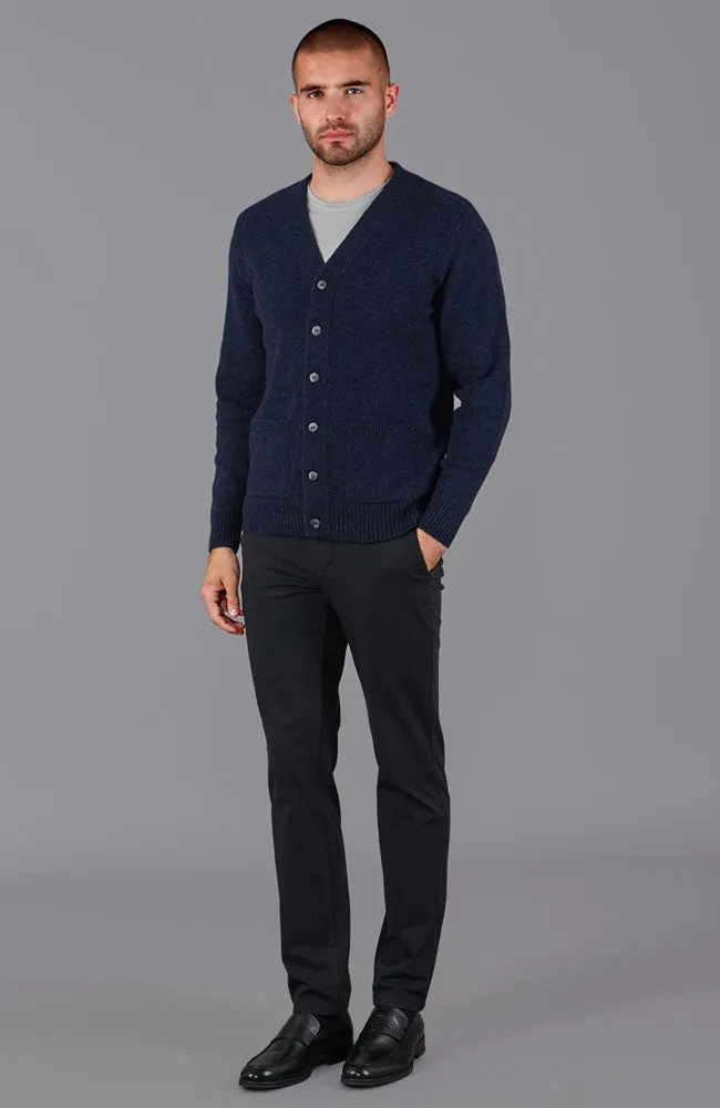 Mens Lambswool Two Pocket Cardigan