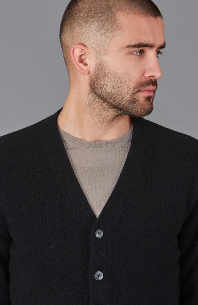 Mens Lambswool Two Pocket Cardigan