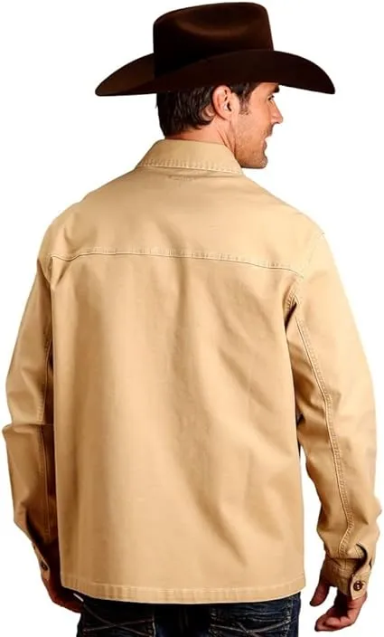 Men's Roper Camel Canvas Shirt Jacket