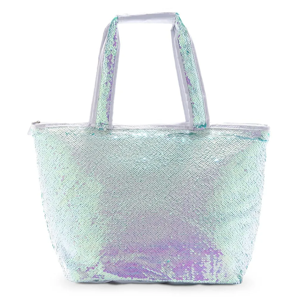 Mermaid Sequin Soft-Sided Insulated Cooler Purse Tote Bag