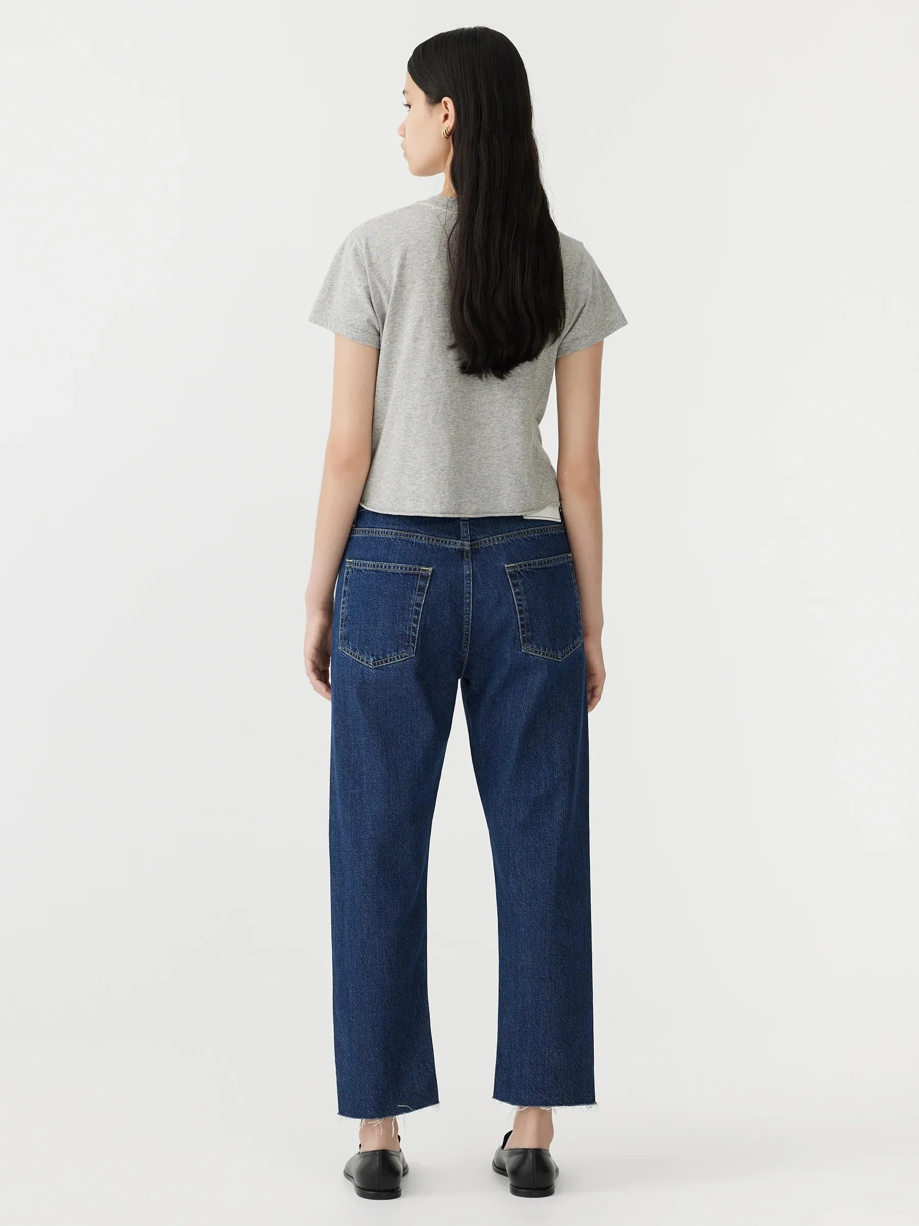 MID RISE SLIM CROP JEAN - BRIGHT INDIGO