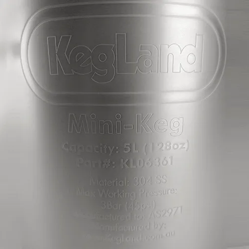 Mini Keg - 5L (approx 170oz) (175mm x 280mm)