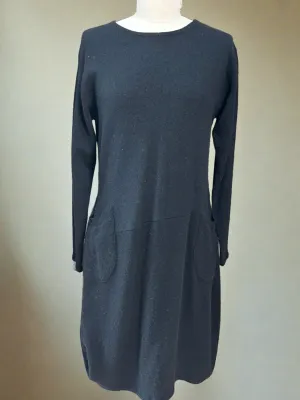 Nimpy Clothing upcycled 100% cashmere black long jumper dress medium