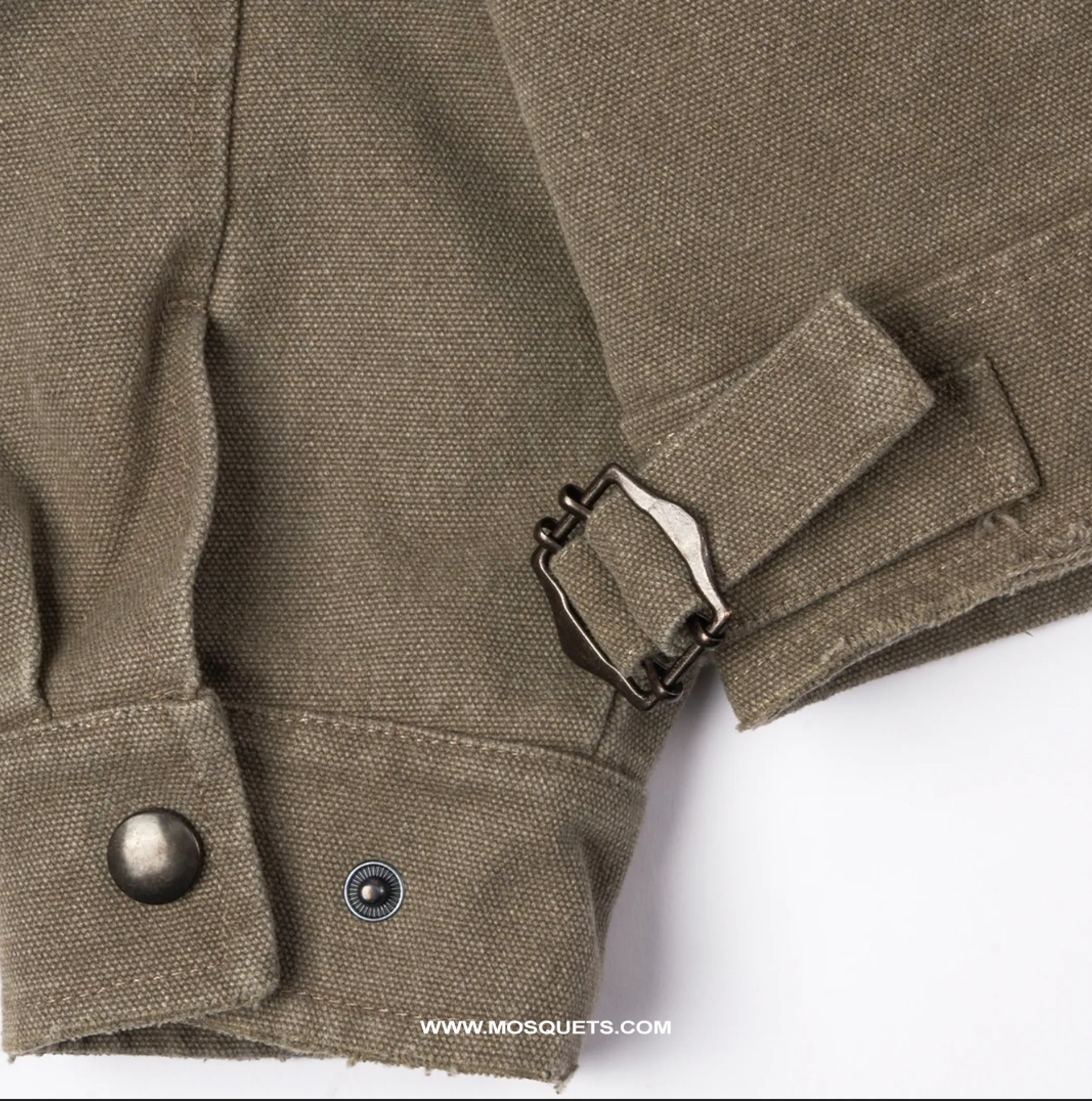 OLIVE VINTAGE CANVAS WORKER JACKET "ATELIER"