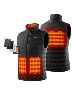 (Open-box) Men's Heated Lightweight Down Vest - Black with B19G Battery