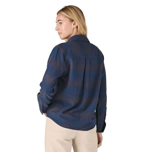 Patagonia Women's Fjord Cotton Flannel Shirt Cascade: Tidepool Blue