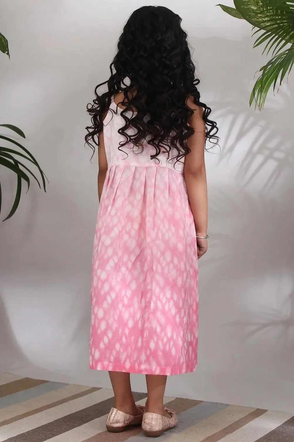 PINK SHIBORI DRESS