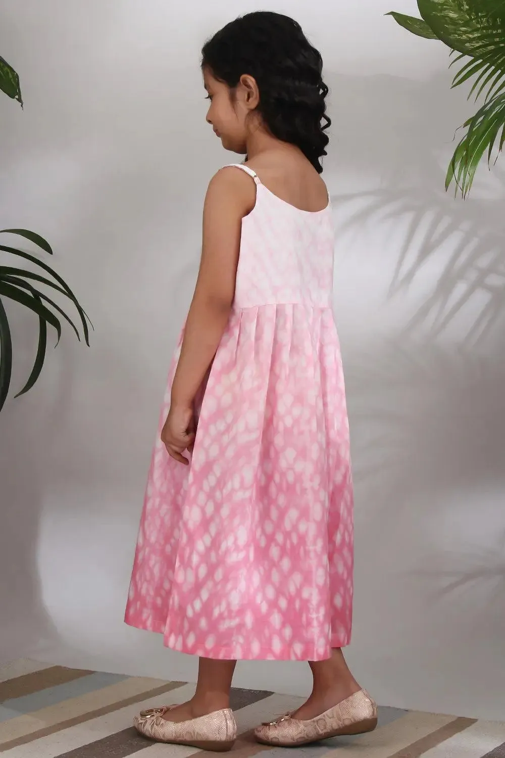 PINK SHIBORI DRESS