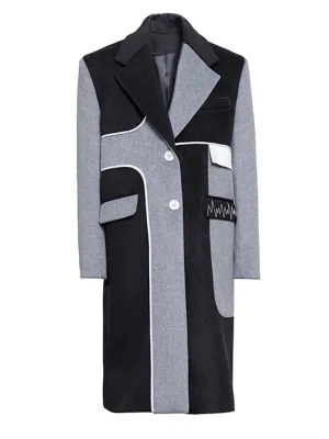 Pre Order:  Lines Curves Angles Woolen Trench Coat