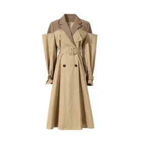 Pre Order:  Two-Tone Belted Trench Coat