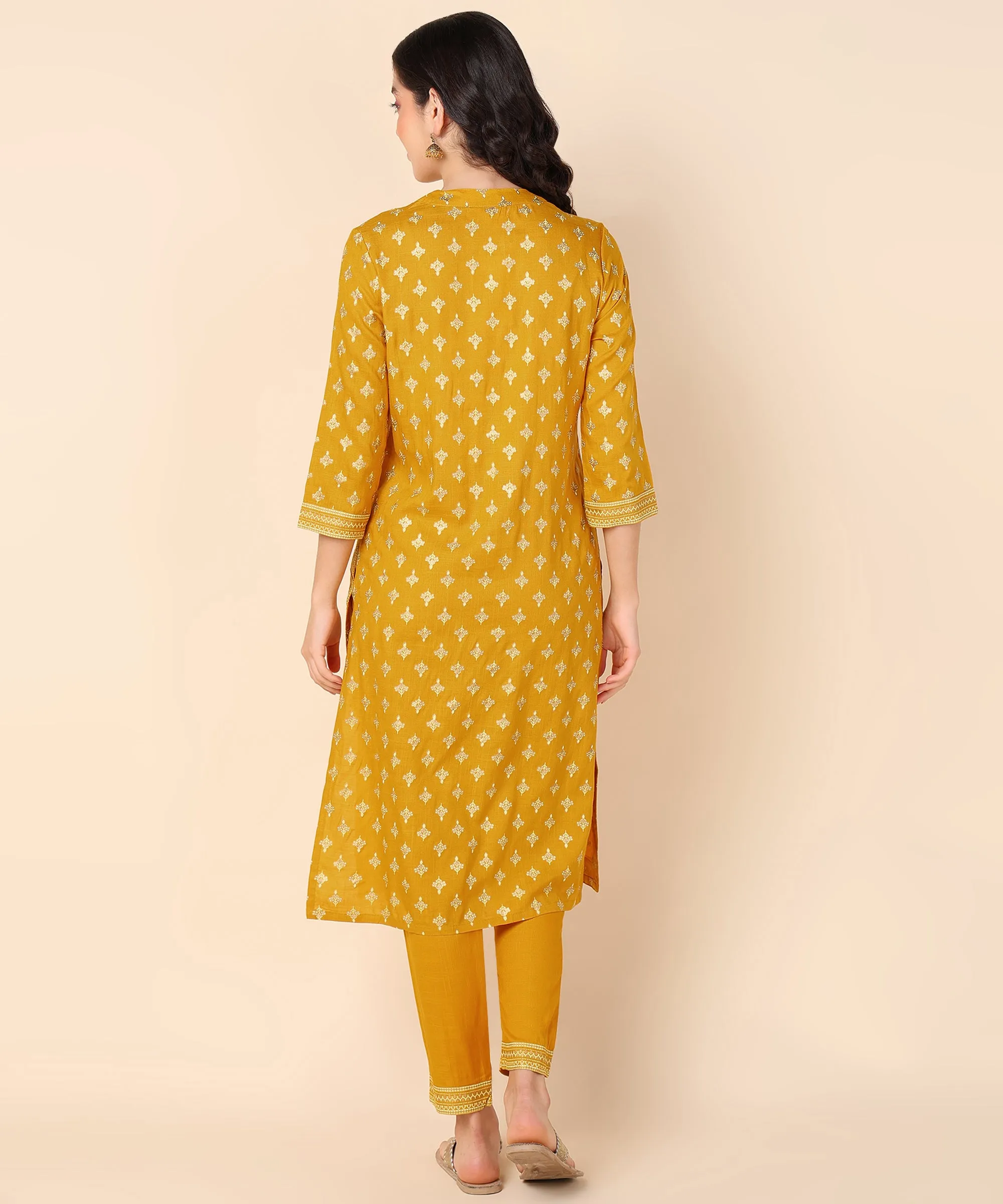 Radiant Yellow Maternity Kurti Pant Set