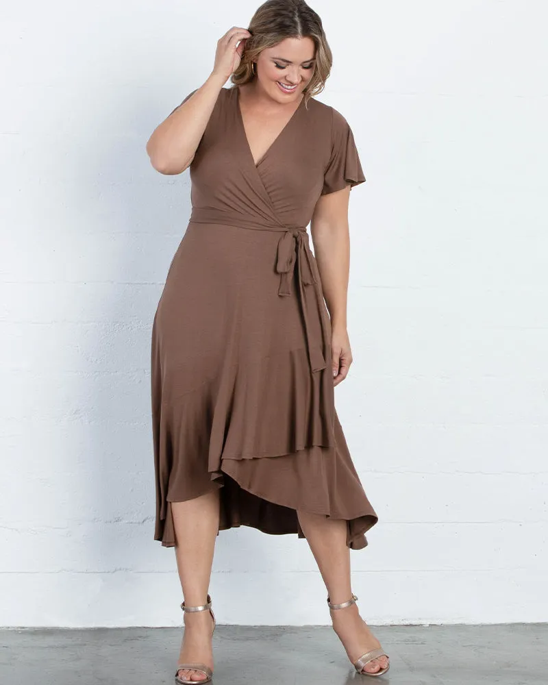 Rayna Plus Size Cocktail Wrap Dress - Sale!