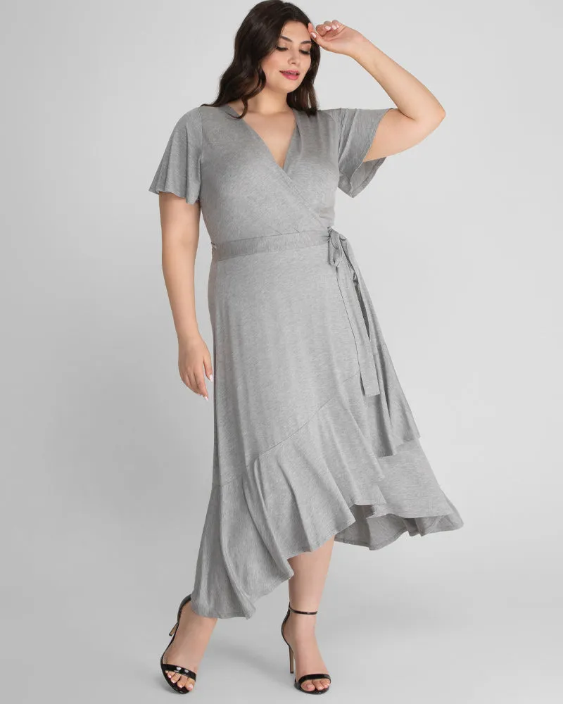 Rayna Plus Size Cocktail Wrap Dress - Sale!