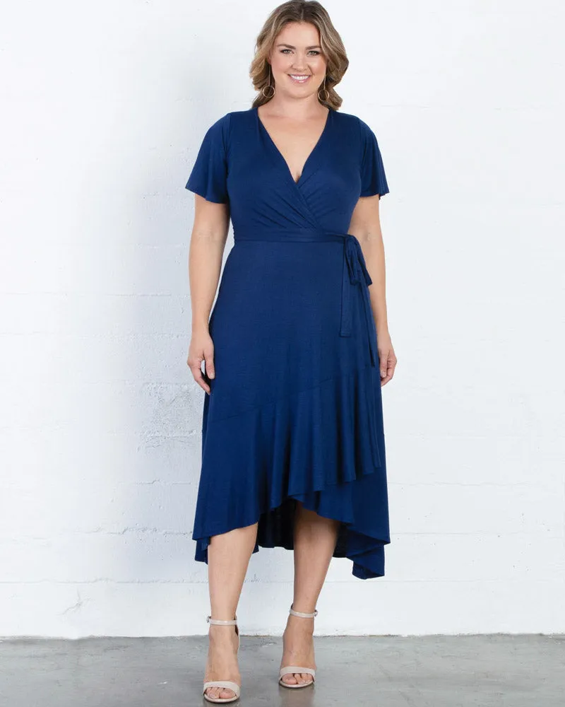 Rayna Plus Size Cocktail Wrap Dress - Sale!