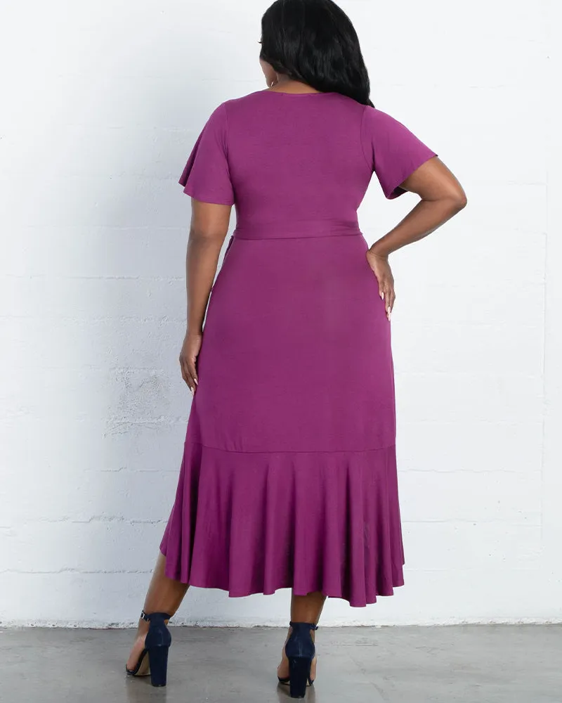 Rayna Plus Size Cocktail Wrap Dress - Sale!