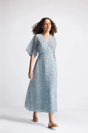 Reistor Maxi Wrap Dress in Light Blue Florals | NEW COLLECTION