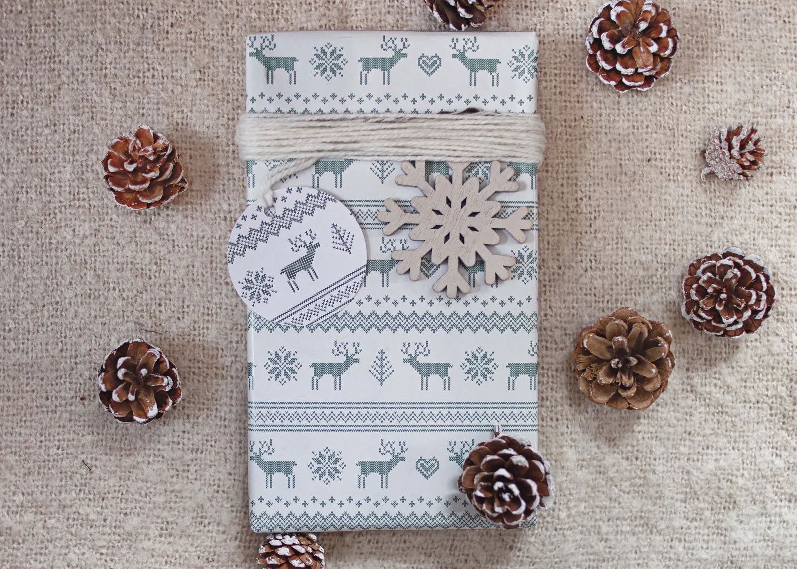 Retro Festive Knits Recyclable Wrapping Paper & Tags