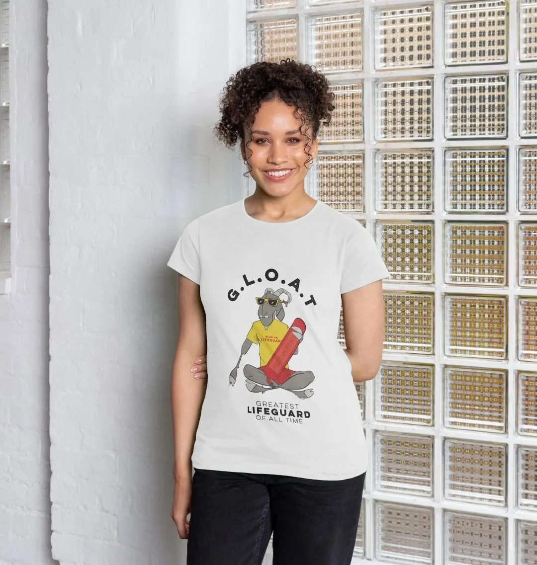 RLSS UK | G.L.O.A.T Women's T-shirt | Short Sleeve Organic Cotton T-shirt