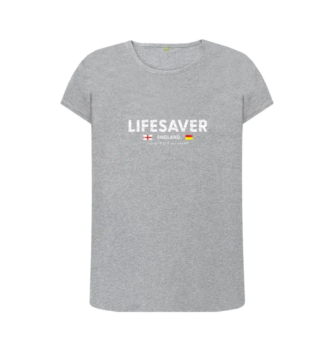 RLSS UK | Lifesaver England Women's T-shirt | Short Sleeve Organic Cotton T-shirt