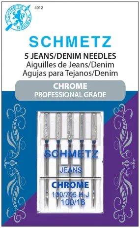 Schmetz Chrome Denim Needles - Size 100/16 - Item #4012