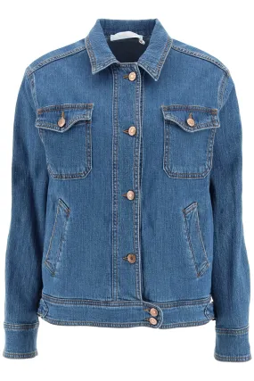 See by chloe cotton linen canvas jacket