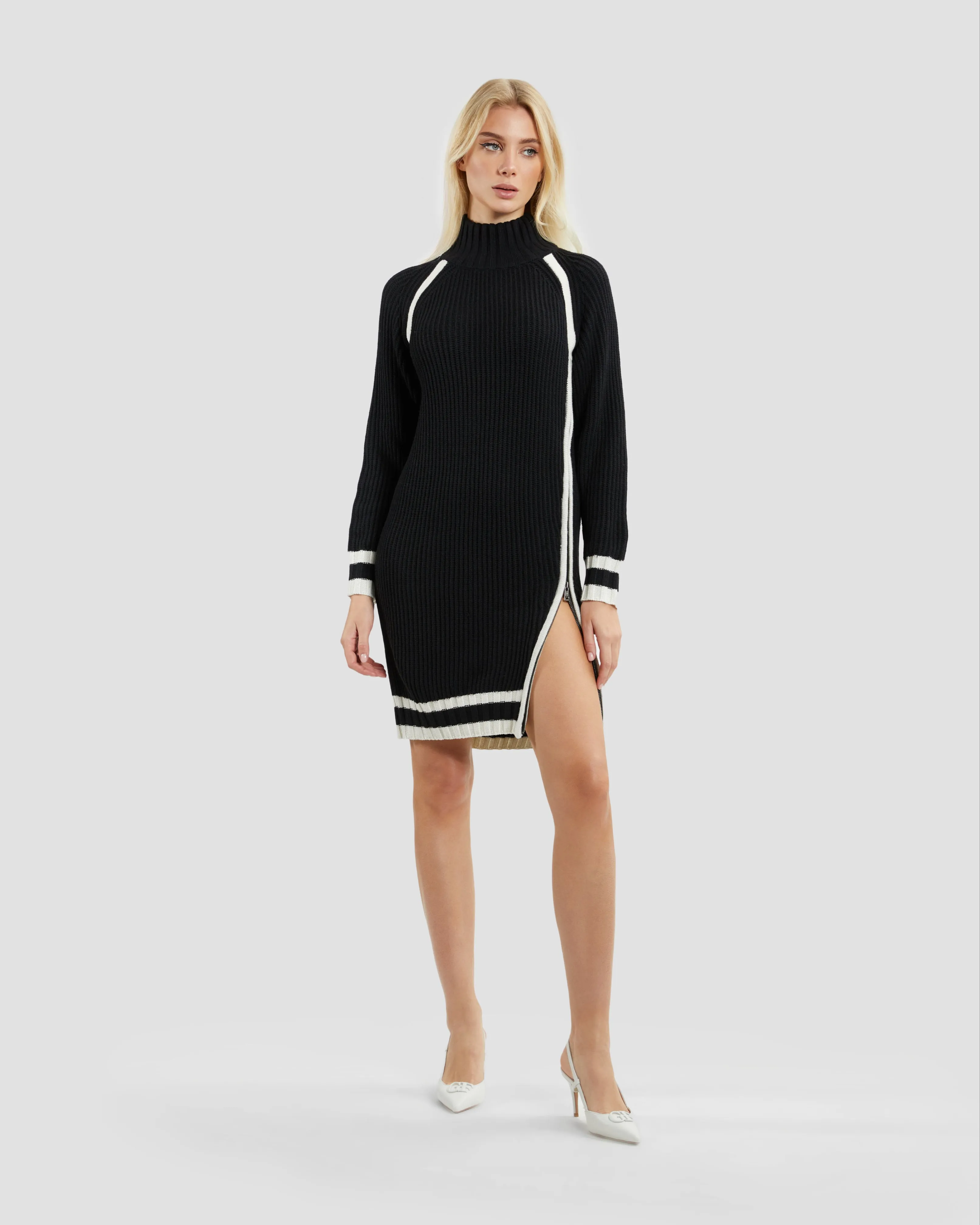 Side Zip Knit Dress